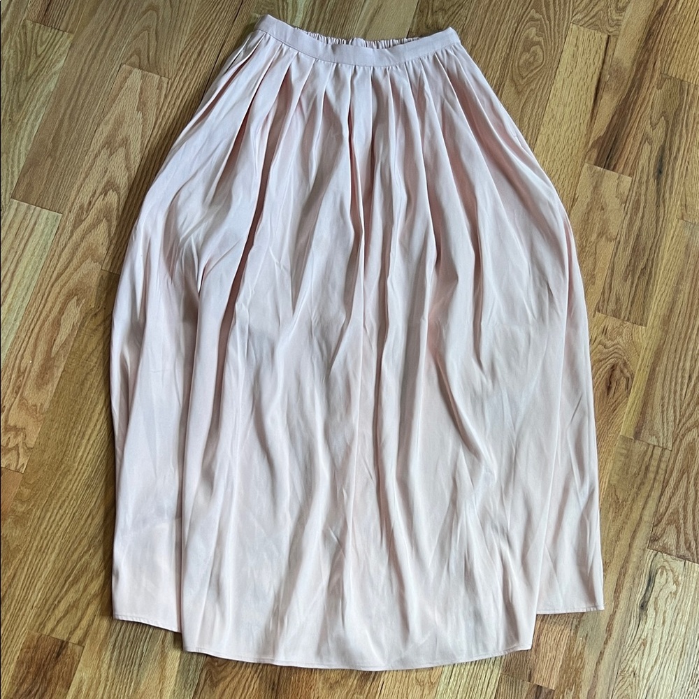 Pleated Maxi Skirt